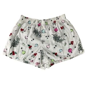 Colsie Holiday Pajama Sleep Shorts Women’s Medium Cotton Christmas Print Lounge